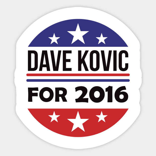 Re-Elect Dave Kovic 2016 (Blue & Red Circle) Sticker by PsychicCat